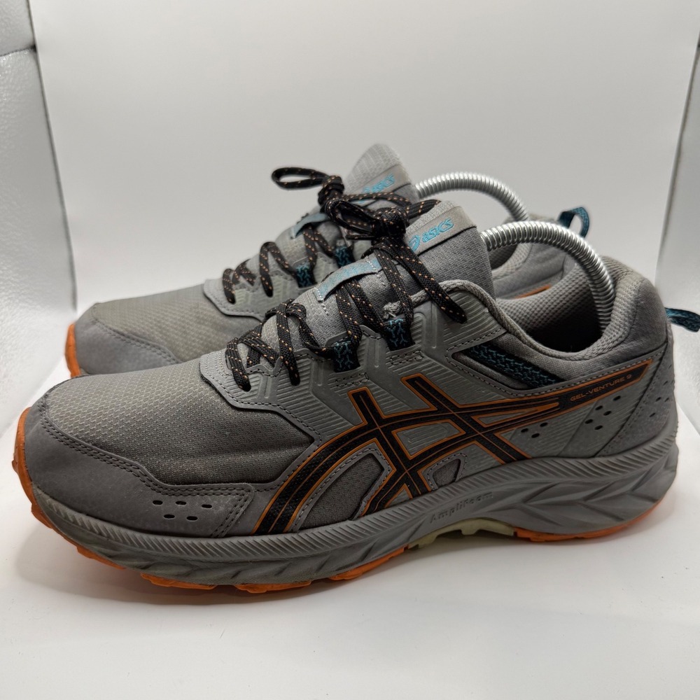 Asics Gel-Venture 9 Trail Running Shoes Grey Orange Sz Mens US 9